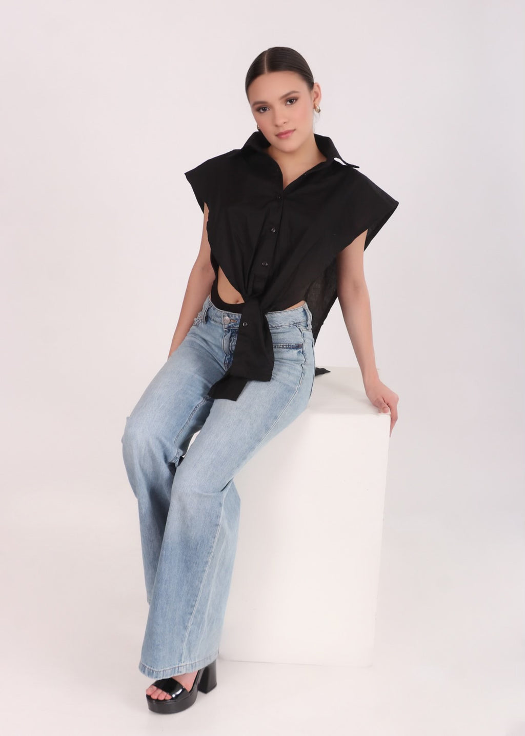 Poplin Bodysuit Shirt